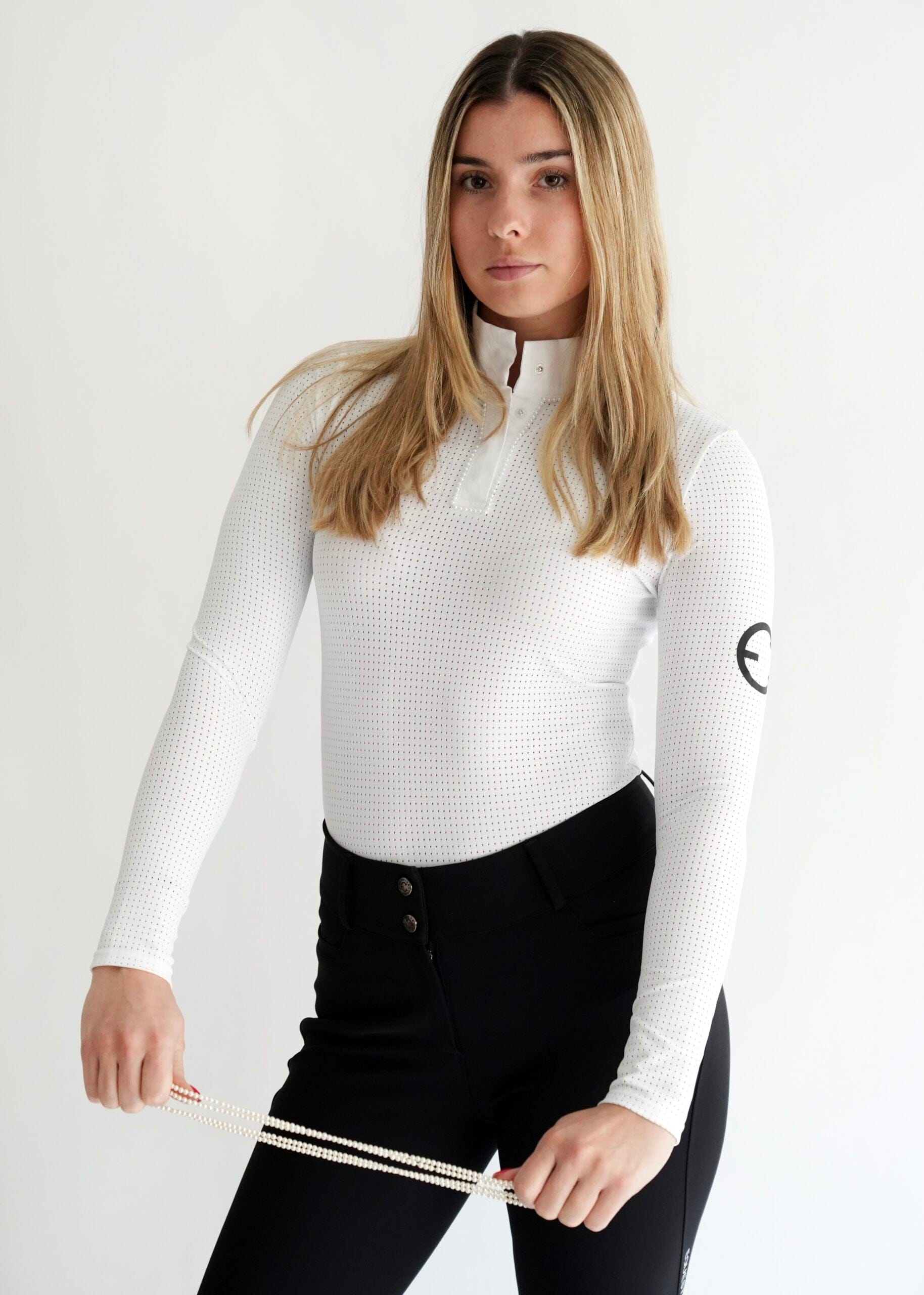 EquestrianClub Training Shirt EquestrianClub- Pearla Show Top equestrian team apparel online tack store mobile tack store custom farm apparel custom show stable clothing equestrian lifestyle horse show clothing riding clothes EquestrianClub- Pearla Show Top horses equestrian tack store