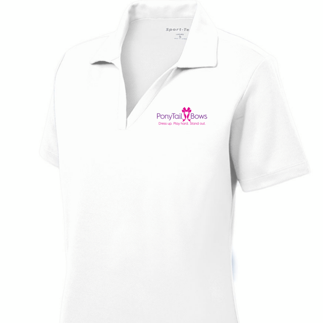 Ponytail Bows Online Polo Shirt PTB Custom V Neck Polo Shirt - Women's equestrian team apparel online tack store mobile tack store custom farm apparel custom show stable clothing equestrian lifestyle horse show clothing riding clothes PTB Custom V Neck Polo Shirt - Women's horses equestrian tack store