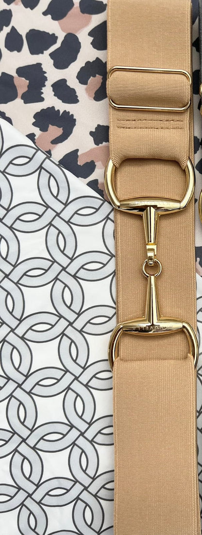Novella Equestrian Belts Palomino Novella Equestrian- Snaffle Bit Stretch Belts (1.5") equestrian team apparel online tack store mobile tack store custom farm apparel custom show stable clothing equestrian lifestyle horse show clothing riding clothes Novella Equestrian- Snaffle Bit Stretch Belts (1.5") horses equestrian tack store