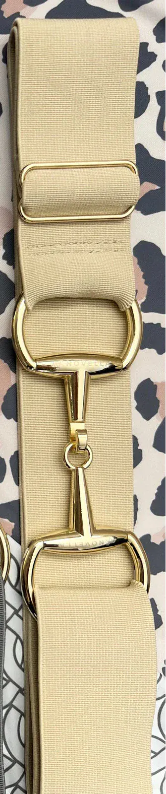 Novella Equestrian Belts Palomino Novella Equestrian- Snaffle Bit Stretch Belt (2") equestrian team apparel online tack store mobile tack store custom farm apparel custom show stable clothing equestrian lifestyle horse show clothing riding clothes Novella Equestrian- Snaffle Bit Stretch Belt (2") horses equestrian tack store