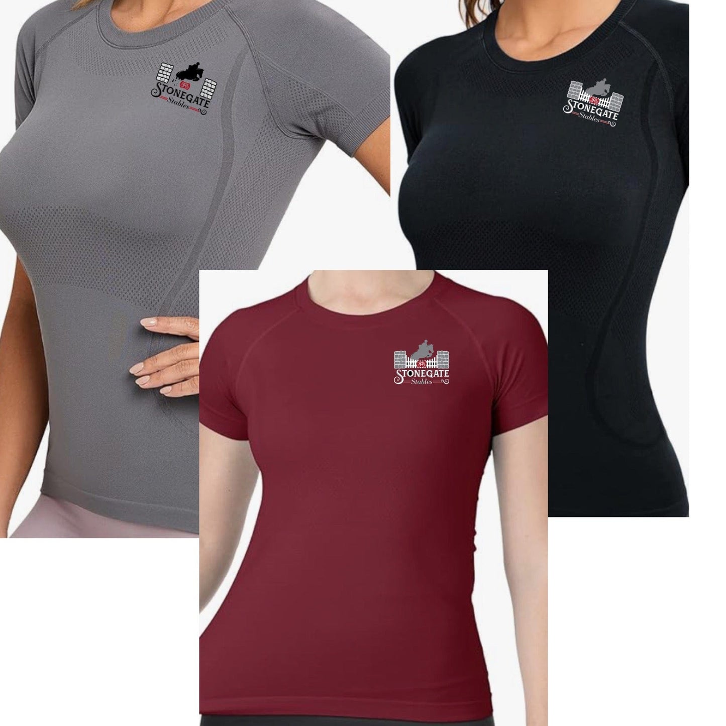 Equestrian Team Apparel Stonegate Stables- Short Sleeve Tech Shirt equestrian team apparel online tack store mobile tack store custom farm apparel custom show stable clothing equestrian lifestyle horse show clothing riding clothes horses equestrian tack store