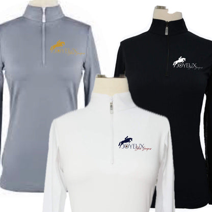 Equestrian Team Apparel Joyeux Show Stables Ladies Sun Shirts equestrian team apparel online tack store mobile tack store custom farm apparel custom show stable clothing equestrian lifestyle horse show clothing riding clothes horses equestrian tack store