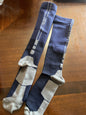 the bit equestrian brand Socks Navy/Grey with logo The Bit Equestrian Brand- Socks equestrian team apparel online tack store mobile tack store custom farm apparel custom show stable clothing equestrian lifestyle horse show clothing riding clothes The Bit Equestrian Brand- Socks horses equestrian tack store