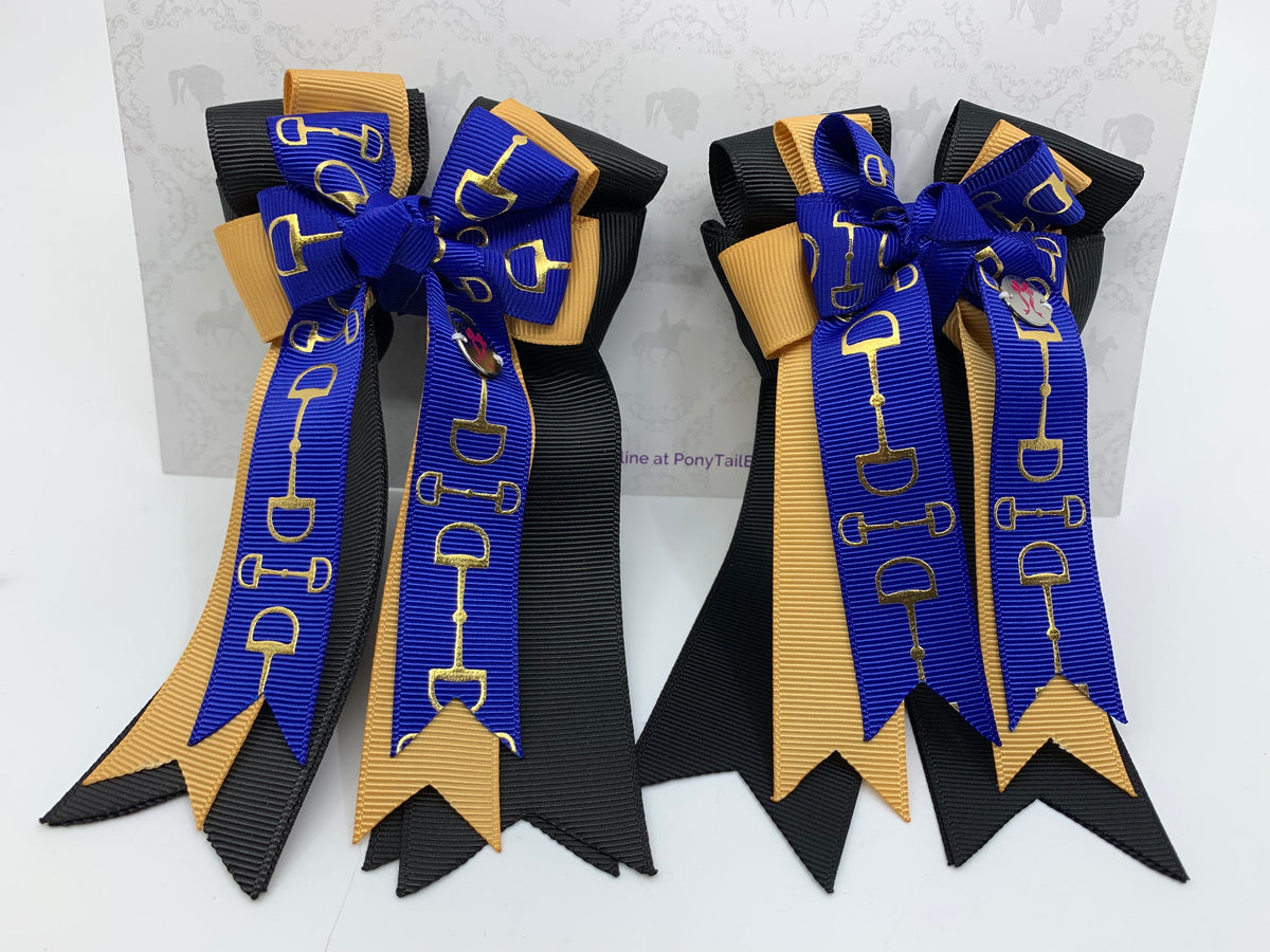 PonyTail Bows 3" Tails PonyTail Bows- Royal Blue Glitz Bits equestrian team apparel online tack store mobile tack store custom farm apparel custom show stable clothing equestrian lifestyle horse show clothing riding clothes PonyTail Bows | Equestrian Hair Accessories horses equestrian tack store