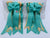 PonyTail Bows 3" Tails PonyTail Bows- Mint Green/Gold Bits equestrian team apparel online tack store mobile tack store custom farm apparel custom show stable clothing equestrian lifestyle horse show clothing riding clothes PonyTail Bows | Equestrian Hair Accessories horses equestrian tack store