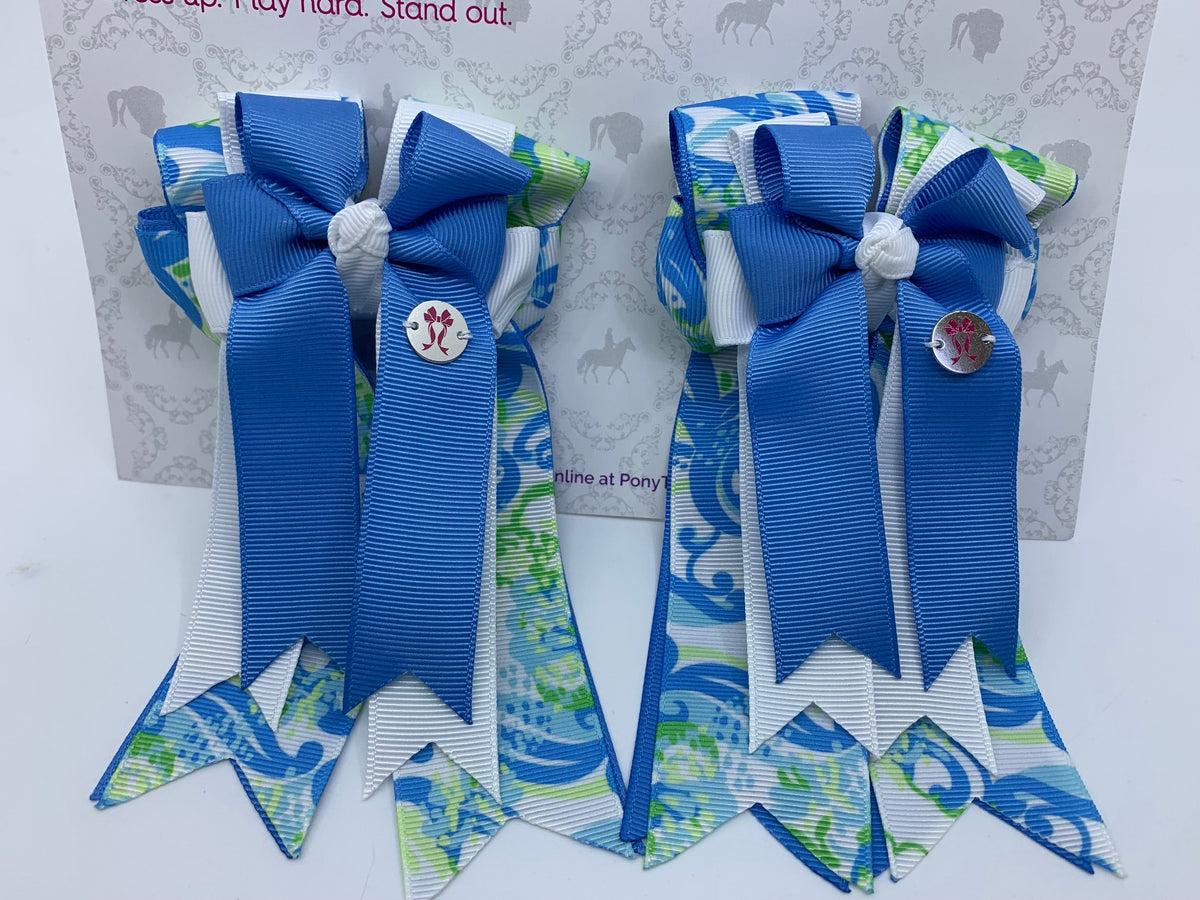PonyTail Bows 3" Tails PonyTail Bows- Spring Earth equestrian team apparel online tack store mobile tack store custom farm apparel custom show stable clothing equestrian lifestyle horse show clothing riding clothes PonyTail Bows | Equestrian Hair Accessories horses equestrian tack store