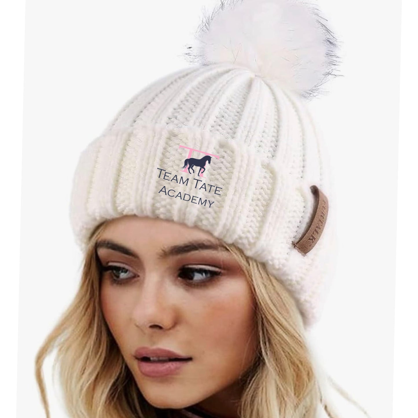 Equestrian Team Apparel custom hats Team Tate- PomPom Hat equestrian team apparel online tack store mobile tack store custom farm apparel custom show stable clothing equestrian lifestyle horse show clothing riding clothes Team Tate- PomPom Hat horses equestrian tack store