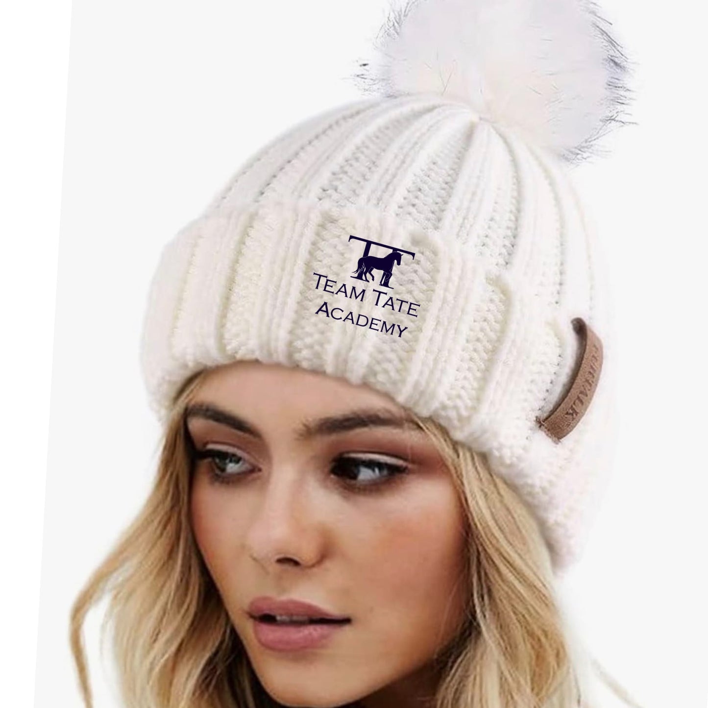 Equestrian Team Apparel custom hats Team Tate- PomPom Hat equestrian team apparel online tack store mobile tack store custom farm apparel custom show stable clothing equestrian lifestyle horse show clothing riding clothes Team Tate- PomPom Hat horses equestrian tack store