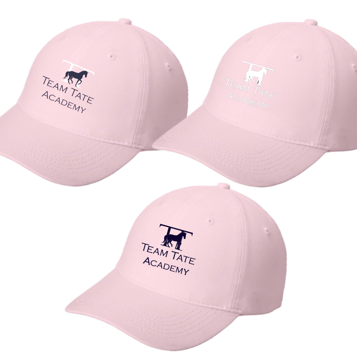 Equestrian Team Apparel custom hats Powder Pink Baseball Cap / White Team Tate- Baseball Caps equestrian team apparel online tack store mobile tack store custom farm apparel custom show stable clothing equestrian lifestyle horse show clothing riding clothes Team Tate- Baseball Caps horses equestrian tack store