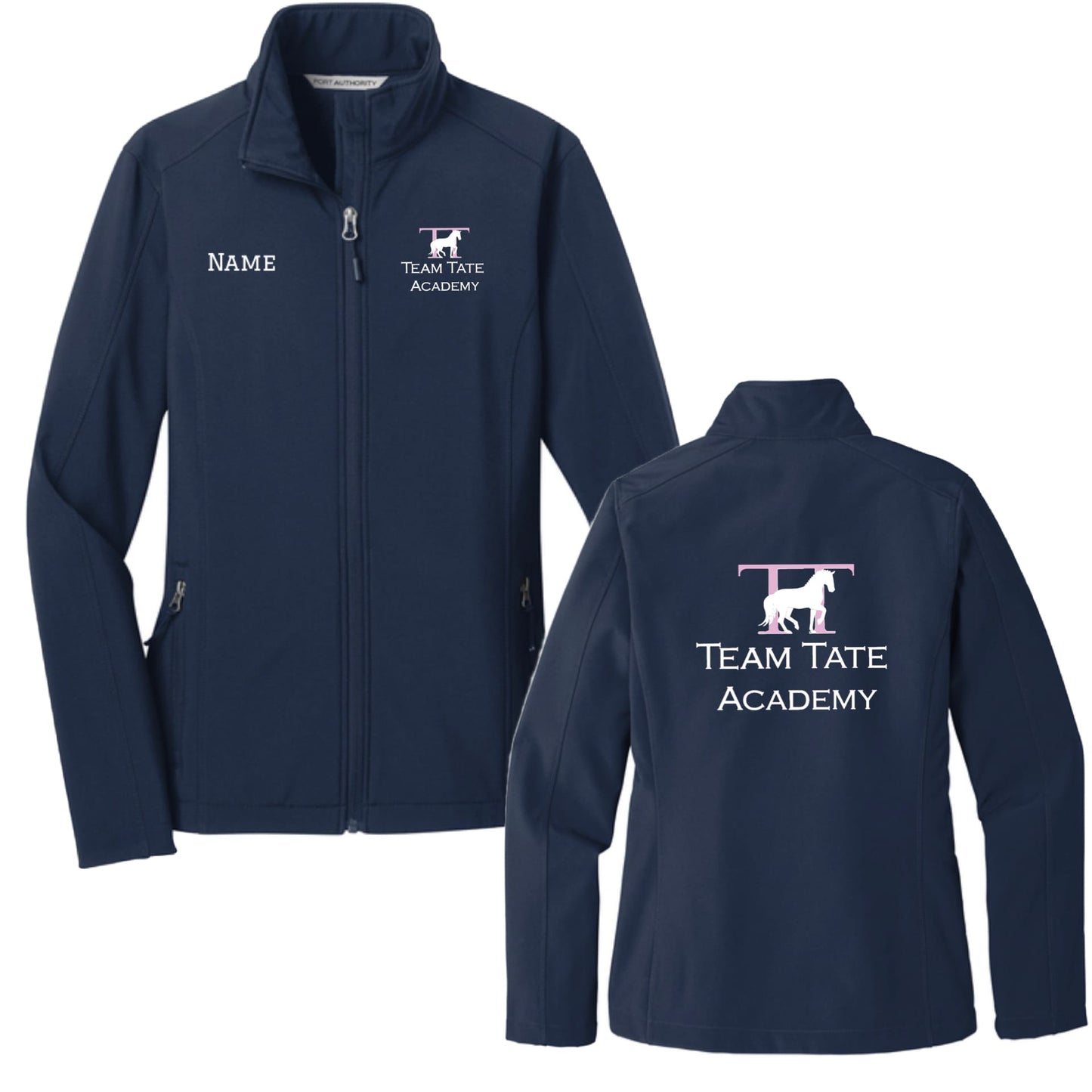 Equestrian Team Apparel Custom Jacket Navy Blue / XS / White Team Tate- Shell Jacket equestrian team apparel online tack store mobile tack store custom farm apparel custom show stable clothing equestrian lifestyle horse show clothing riding clothes Team Tate- Shell Jacket horses equestrian tack store