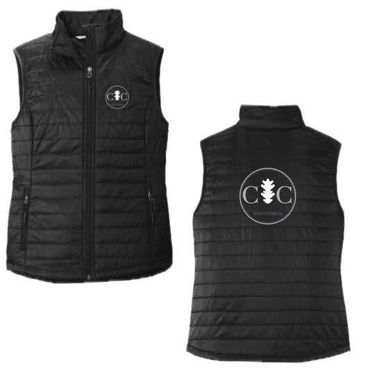 Equestrian Team Apparel Christian Coyle Show Stables- Ladies & Men's Puffy Vest equestrian team apparel online tack store mobile tack store custom farm apparel custom show stable clothing equestrian lifestyle horse show clothing riding clothes horses equestrian tack store