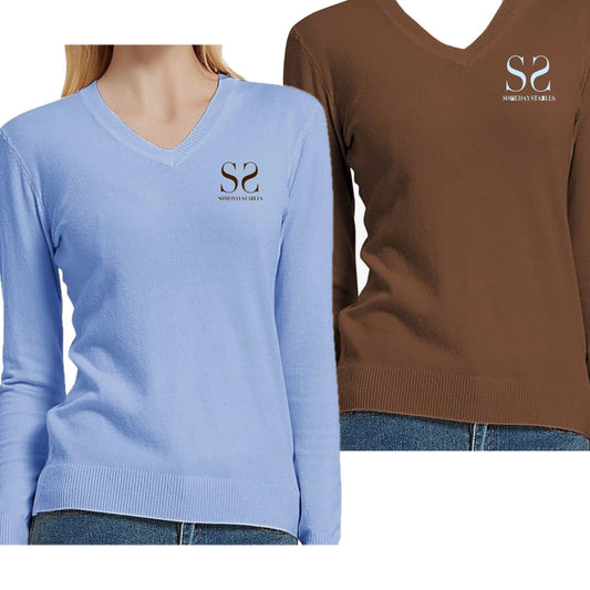 Equestrian Team Apparel Someday Stables V Neck Sweater equestrian team apparel online tack store mobile tack store custom farm apparel custom show stable clothing equestrian lifestyle horse show clothing riding clothes horses equestrian tack store