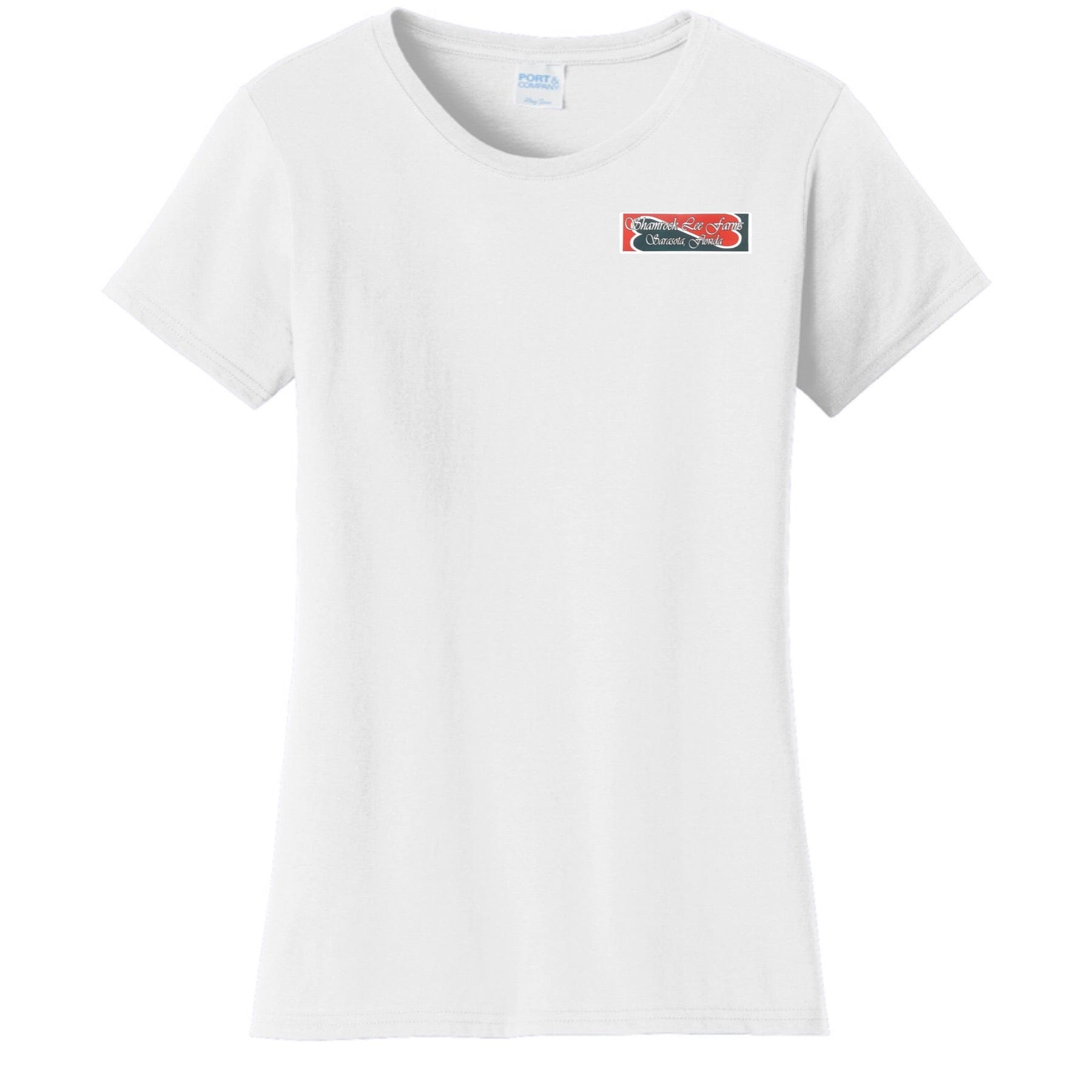 Equestrian Team Apparel White / XS / Ladies Shamrock Lee Farm Tee Shirt equestrian team apparel online tack store mobile tack store custom farm apparel custom show stable clothing equestrian lifestyle horse show clothing riding clothes horses equestrian tack store