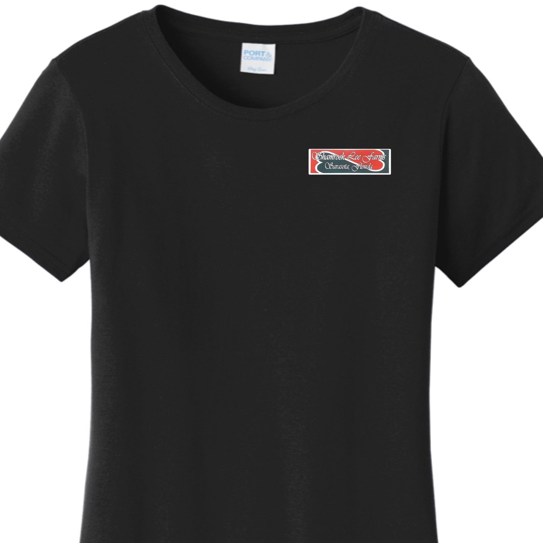 Equestrian Team Apparel Black / XS / Ladies Shamrock Lee Farm Tee Shirt equestrian team apparel online tack store mobile tack store custom farm apparel custom show stable clothing equestrian lifestyle horse show clothing riding clothes horses equestrian tack store