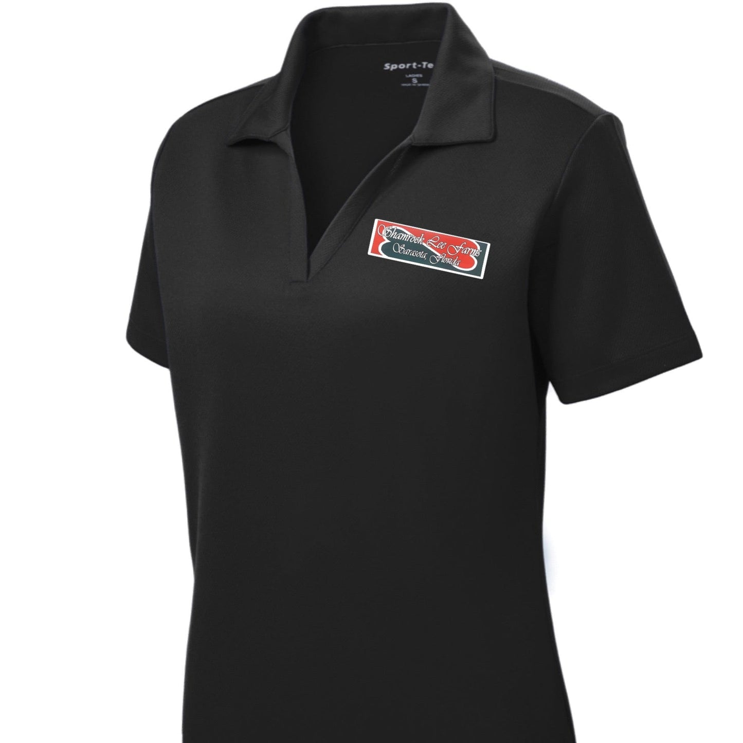 Equestrian Team Apparel Black / XS / Ladies Shamrock Lee Farm Polo Shirts equestrian team apparel online tack store mobile tack store custom farm apparel custom show stable clothing equestrian lifestyle horse show clothing riding clothes horses equestrian tack store