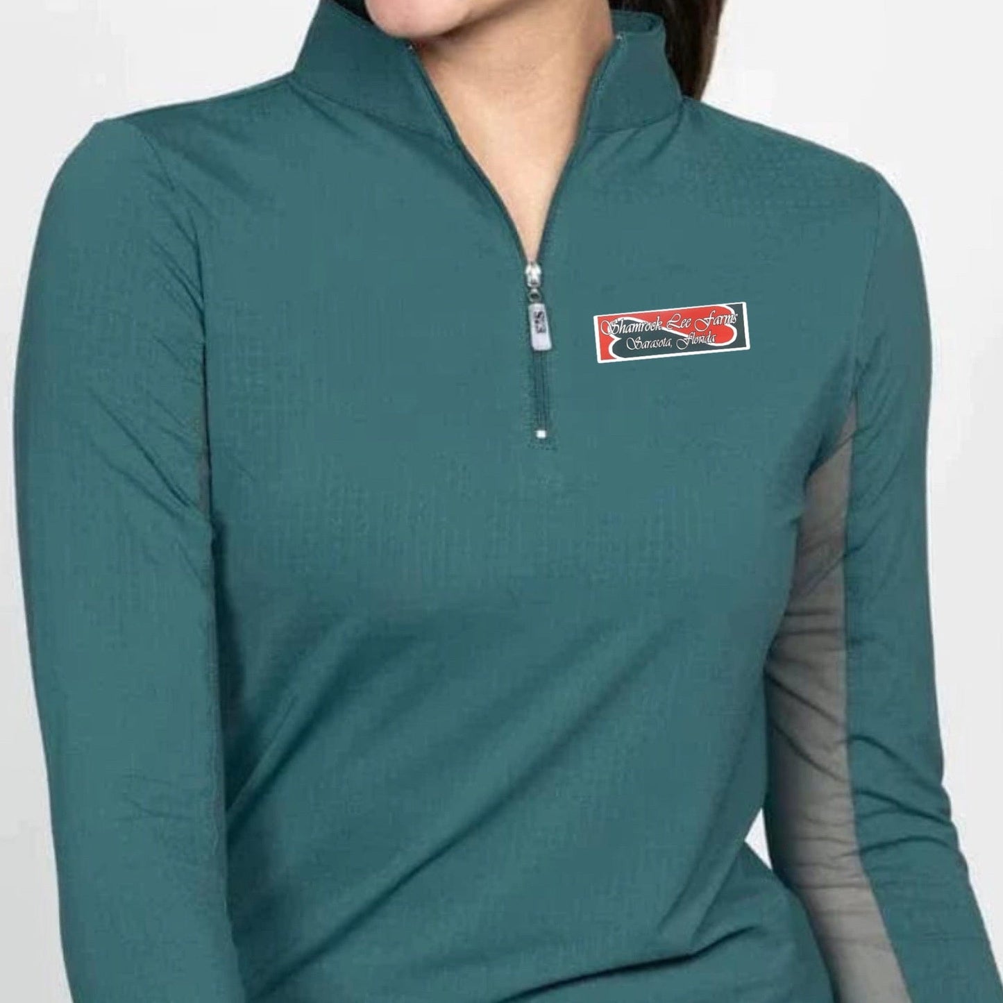 Equestrian Team Apparel Green / XS / Ladies Shamrock Lee Farm Sun Shirt equestrian team apparel online tack store mobile tack store custom farm apparel custom show stable clothing equestrian lifestyle horse show clothing riding clothes horses equestrian tack store