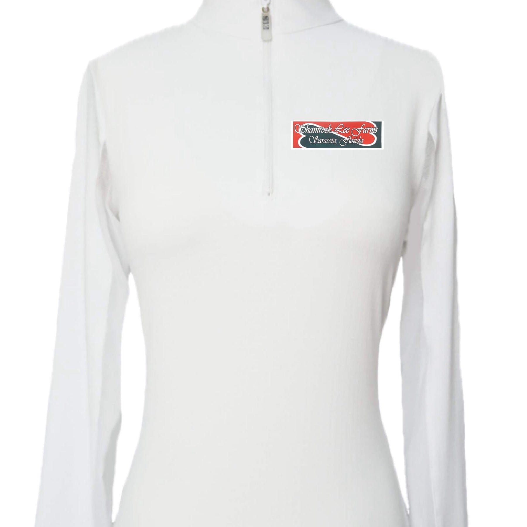 Equestrian Team Apparel White / XS / Ladies Shamrock Lee Farm Sun Shirt equestrian team apparel online tack store mobile tack store custom farm apparel custom show stable clothing equestrian lifestyle horse show clothing riding clothes horses equestrian tack store