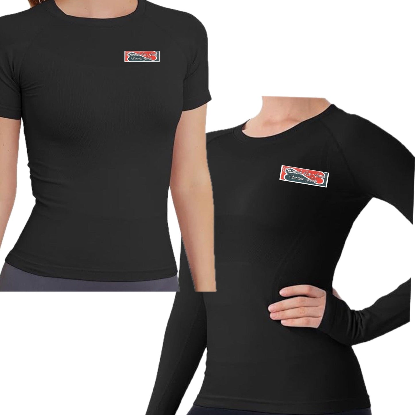 Equestrian Team Apparel Black / XS / Short Sleeve Shamrock Lee Farm Tech Shirt equestrian team apparel online tack store mobile tack store custom farm apparel custom show stable clothing equestrian lifestyle horse show clothing riding clothes horses equestrian tack store