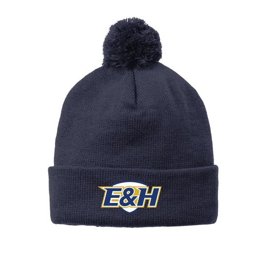 Equestrian Team Apparel Emory & Henry Pom Pom Beanie equestrian team apparel online tack store mobile tack store custom farm apparel custom show stable clothing equestrian lifestyle horse show clothing riding clothes horses equestrian tack store