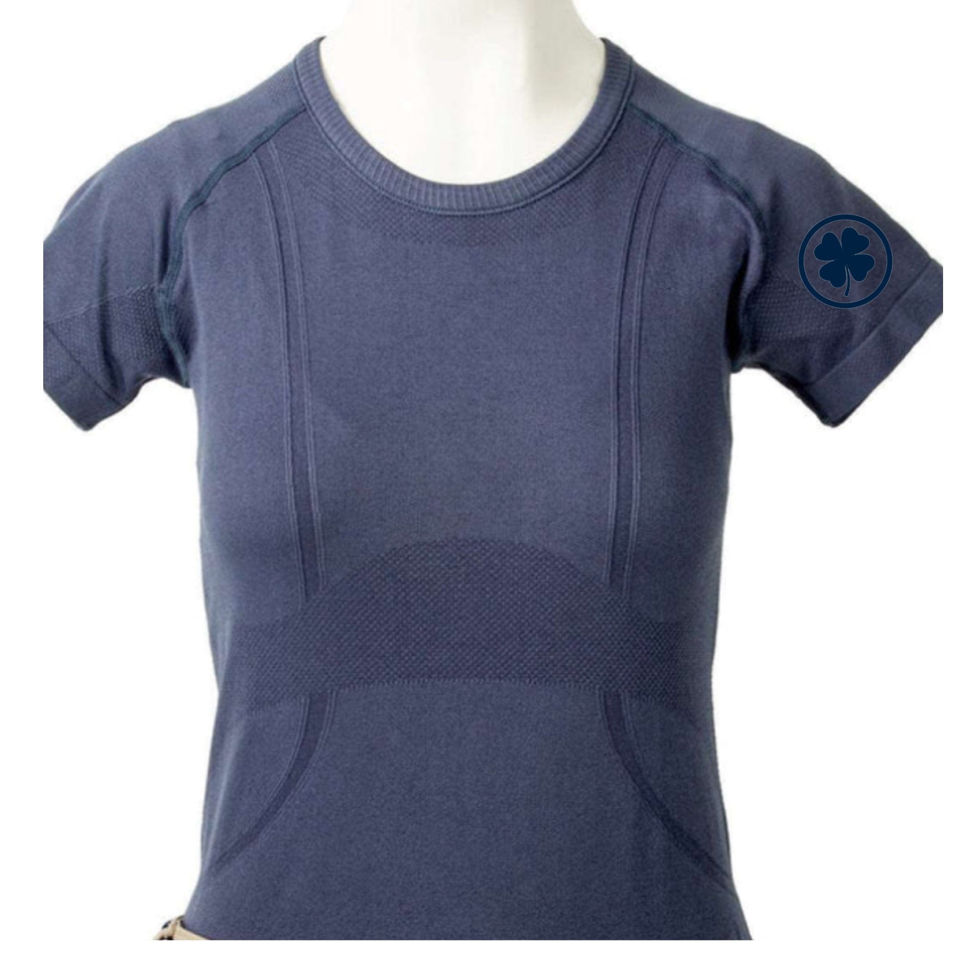 Rather Lucky top XS / Denim Rather Lucky- Tech Shirt Short Sleeve equestrian team apparel online tack store mobile tack store custom farm apparel custom show stable clothing equestrian lifestyle horse show clothing riding clothes Rather Lucky- Tech Shirt Short Sleeve horses equestrian tack store
