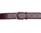 Mane Street Burgundy/Gold Buckle / S Mane Street- Quilted Leather Belts equestrian team apparel online tack store mobile tack store custom farm apparel custom show stable clothing equestrian lifestyle horse show clothing riding clothes Mane Street- Quilted Leather Belts horses equestrian tack store