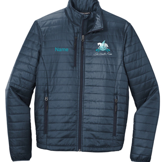 Equestrian Team Apparel Sea Hunter Farm Men's Puffy Jacket or Vest equestrian team apparel online tack store mobile tack store custom farm apparel custom show stable clothing equestrian lifestyle horse show clothing riding clothes horses equestrian tack store