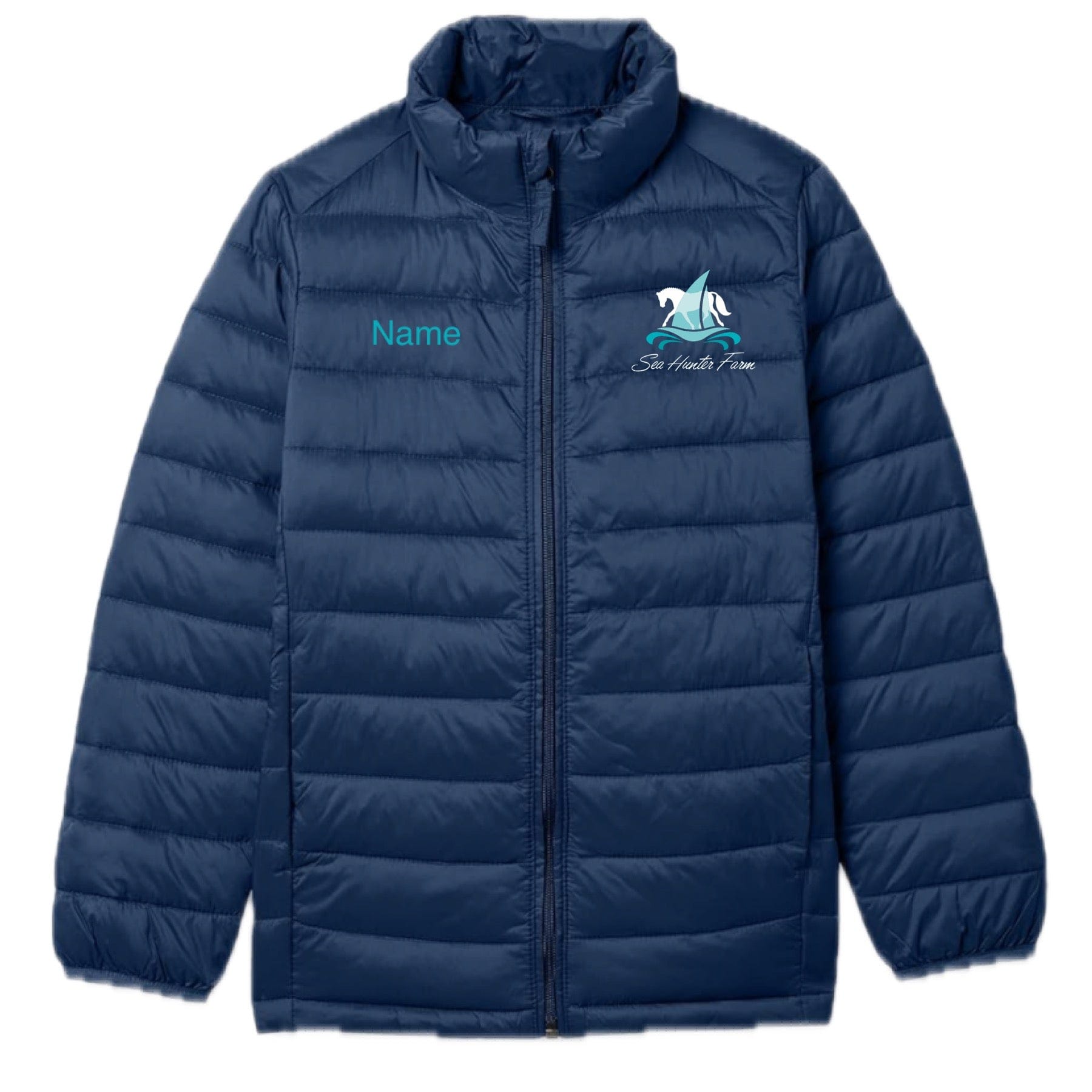 Equestrian Team Apparel Sea Hunter Farm Youth Puffy Jacket equestrian team apparel online tack store mobile tack store custom farm apparel custom show stable clothing equestrian lifestyle horse show clothing riding clothes horses equestrian tack store