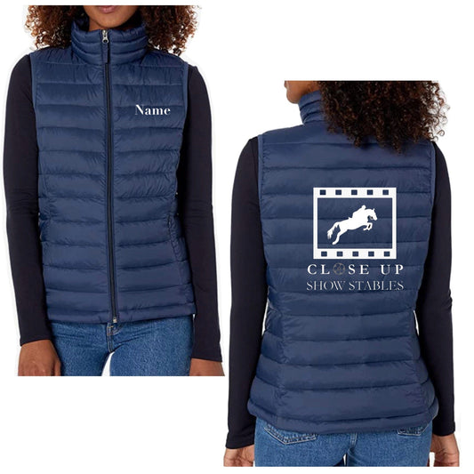 Equestrian Team Apparel Close Up Show Stables Puffy Vest equestrian team apparel online tack store mobile tack store custom farm apparel custom show stable clothing equestrian lifestyle horse show clothing riding clothes horses equestrian tack store