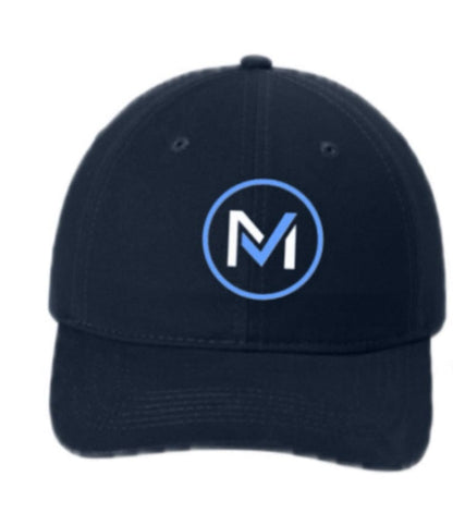 Equestrian Team Apparel Navy cap white/powder M logo Mosaic Venture Baseball Cap equestrian team apparel online tack store mobile tack store custom farm apparel custom show stable clothing equestrian lifestyle horse show clothing riding clothes horses equestrian tack store