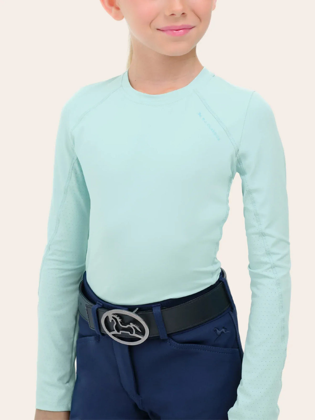RJ Classics Youth Schooling Shirt XS / Icy Mist RJ Classics- Jordyn Jr Crew Neck equestrian team apparel online tack store mobile tack store custom farm apparel custom show stable clothing equestrian lifestyle horse show clothing riding clothes RJ Classics- Jordyn Jr Crew Neck horses equestrian tack store