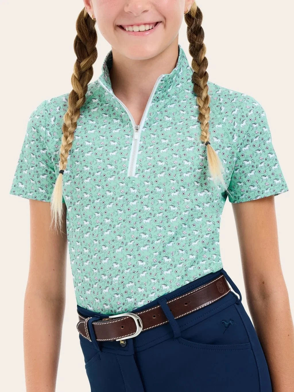 RJ Classics Training Shirt XS / Flower Power RJ Classics- Lucy Jr 1/4 Zip equestrian team apparel online tack store mobile tack store custom farm apparel custom show stable clothing equestrian lifestyle horse show clothing riding clothes RJ Classics- Lucy Jr 1/4 Zip horses equestrian tack store