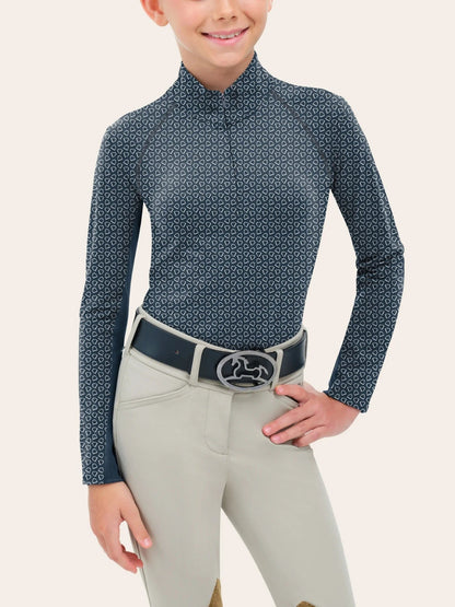 RJ Classics Training Shirt S / Stirrups (Navy) RJ Classics- Libby Jr Sun Shirt equestrian team apparel online tack store mobile tack store custom farm apparel custom show stable clothing equestrian lifestyle horse show clothing riding clothes RJ Classics- Libby Jr Sun Shirt horses equestrian tack store