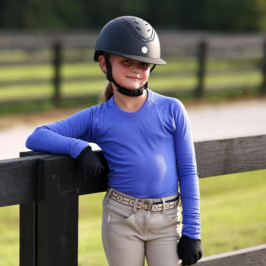 TKEQ Youth Shirt TKEQ- Kennedy Seamless Long Sleeve Shirt- Mini (Supersonic) equestrian team apparel online tack store mobile tack store custom farm apparel custom show stable clothing equestrian lifestyle horse show clothing riding clothes TKEQ- Kennedy Seamless Long Sleeve Shirt- Mini (Supersonic) horses equestrian tack store