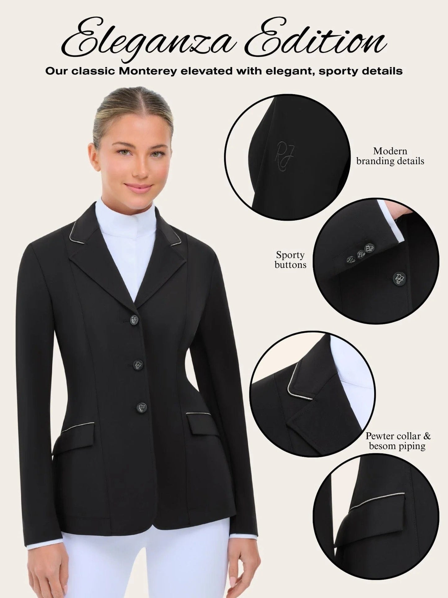 RJ Classics Show Coat RJ Classics- Show Coat (Monterey Eleganza Edition) equestrian team apparel online tack store mobile tack store custom farm apparel custom show stable clothing equestrian lifestyle horse show clothing riding clothes RJ Classics- Show Coat (Monterey Eleganza Edition) horses equestrian tack store
