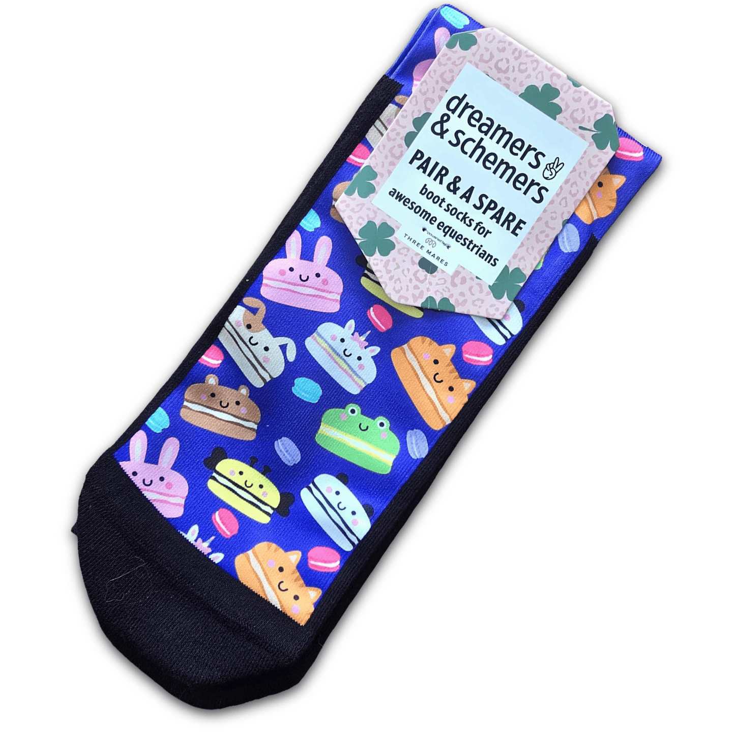dreamers & schemers Boot Sock Dreamers & Schemers- Mac Attack (Youth) equestrian team apparel online tack store mobile tack store custom farm apparel custom show stable clothing equestrian lifestyle horse show clothing riding clothes Unicorns & Fluffy Clouds Horse Riding  Boot Socks horses equestrian tack store