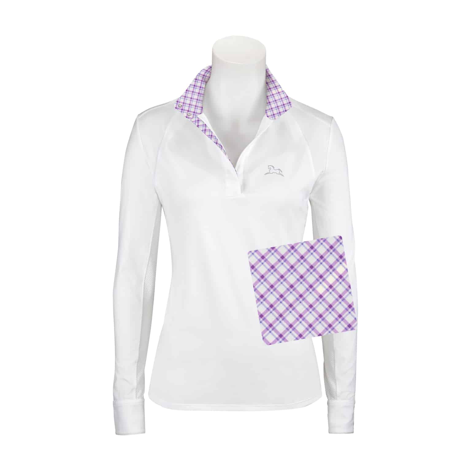 RJ Classics women's show shirt Orchid Plaid RJ Classics- Maddie Show Shirt (XXL) equestrian team apparel online tack store mobile tack store custom farm apparel custom show stable clothing equestrian lifestyle horse show clothing riding clothes RJ Classics- Maddie Show Shirt (XXL) horses equestrian tack store