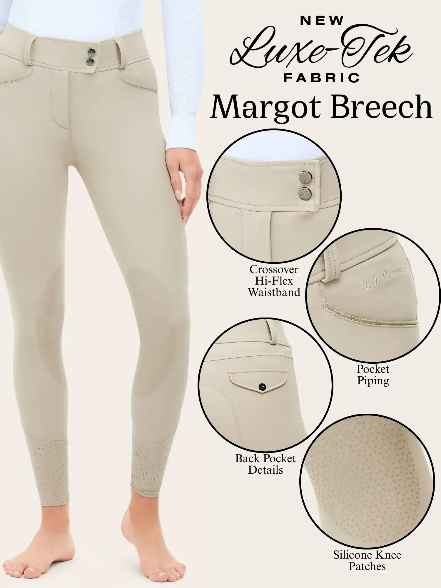 RJ Classics Breeches RJ Classics- Margot Luxe-Tek Breech equestrian team apparel online tack store mobile tack store custom farm apparel custom show stable clothing equestrian lifestyle horse show clothing riding clothes RJ Classics- Margot Luxe-Tek Breech horses equestrian tack store