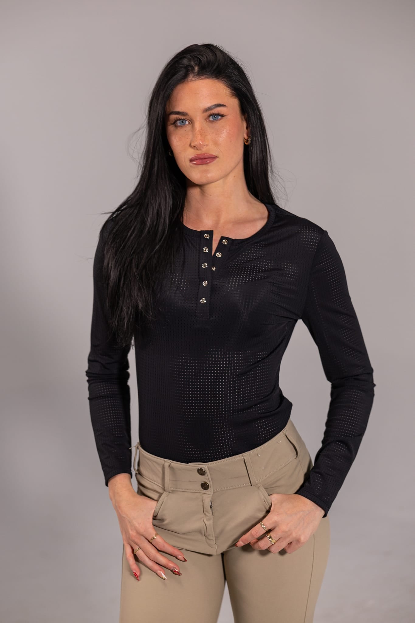 Equisite Elements of Style Schooling Shirt XXS / Jet Black Equisite Elements- Maxine Shirt equestrian team apparel online tack store mobile tack store custom farm apparel custom show stable clothing equestrian lifestyle horse show clothing riding clothes Equisite Elements- Maxine Shirt horses equestrian tack store
