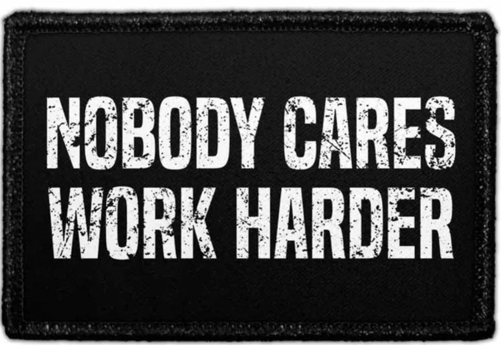 pull patch Hats Nobody Cares Work Harder Pull Patch- Removable Patches (Lifestyle) equestrian team apparel online tack store mobile tack store custom farm apparel custom show stable clothing equestrian lifestyle horse show clothing riding clothes Pull Patch- Removable Patches (Lifestyle) horses equestrian tack store