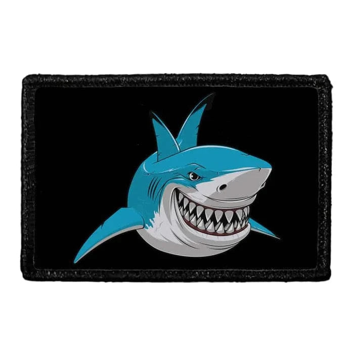 pull patch Hats Happy Shark Pull Patch- Removable Patches (Pets) equestrian team apparel online tack store mobile tack store custom farm apparel custom show stable clothing equestrian lifestyle horse show clothing riding clothes Pull Patch- Removable Patches (Pets) horses equestrian tack store