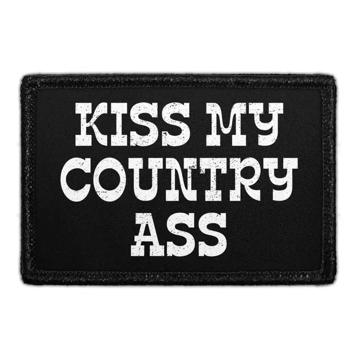 pull patch Hats Kiss My Country Ass Pull Patch- Removable Patches (Lifestyle) equestrian team apparel online tack store mobile tack store custom farm apparel custom show stable clothing equestrian lifestyle horse show clothing riding clothes Pull Patch- Removable Patches (Lifestyle) horses equestrian tack store