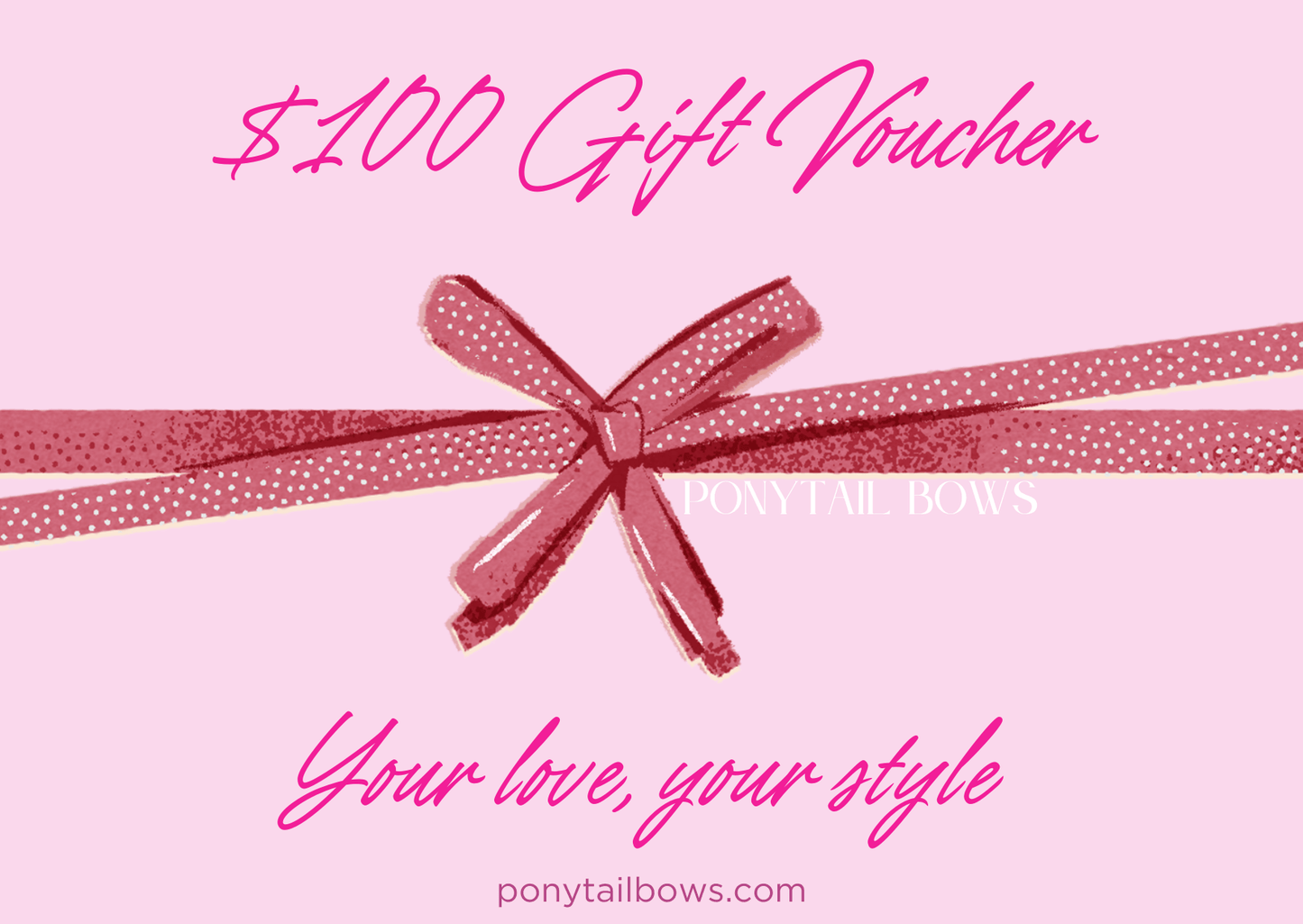 Ponytail Bows Online $100 PTB Gift Card - $100 equestrian team apparel online tack store mobile tack store custom farm apparel custom show stable clothing equestrian lifestyle horse show clothing riding clothes PTB Gift Card - $100 horses equestrian tack store
