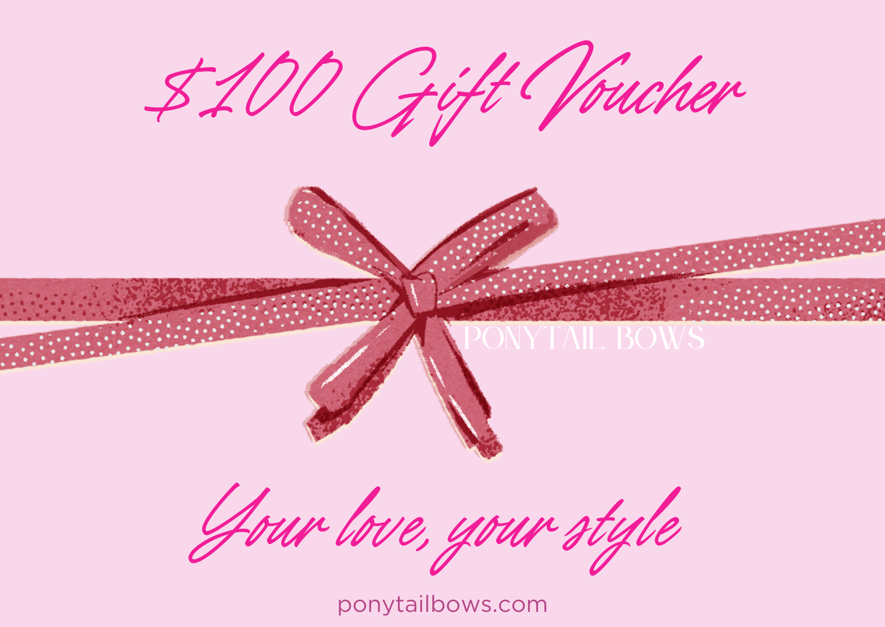 Ponytail Bows Online $100 PTB Gift Card - $100 equestrian team apparel online tack store mobile tack store custom farm apparel custom show stable clothing equestrian lifestyle horse show clothing riding clothes PTB Gift Card - $100 horses equestrian tack store