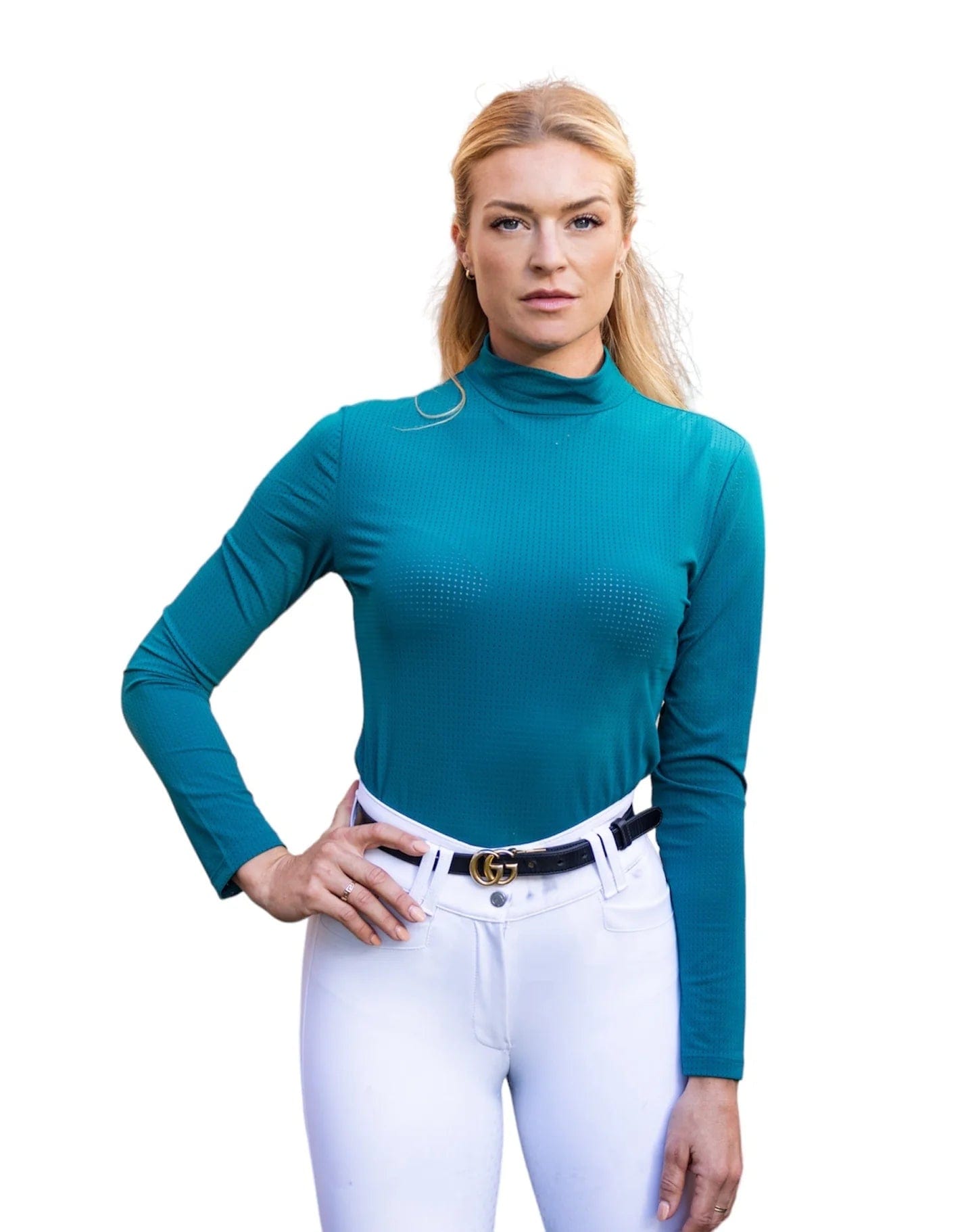 Equisite Elements of Style Women's Shirt XS / Amalfi Equisite Elements- Alesia High Collar Technical Top equestrian team apparel online tack store mobile tack store custom farm apparel custom show stable clothing equestrian lifestyle horse show clothing riding clothes horses equestrian tack store