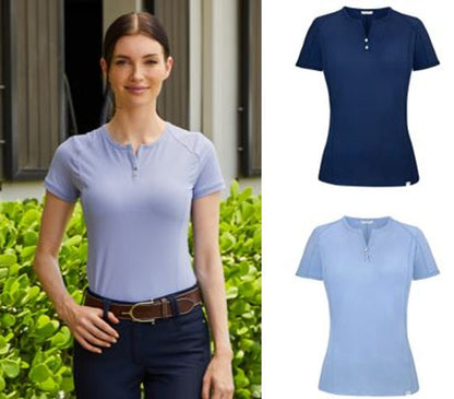 RJ Classics Training Shirt RJ Classics- Liza Short Sleeve Split Neck Training Shirt equestrian team apparel online tack store mobile tack store custom farm apparel custom show stable clothing equestrian lifestyle horse show clothing riding clothes horses equestrian tack store