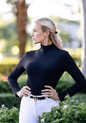 Equisite Elements of Style Women's Shirt XS / Jet Black Equisite Elements- Alesia High Collar Technical Top equestrian team apparel online tack store mobile tack store custom farm apparel custom show stable clothing equestrian lifestyle horse show clothing riding clothes horses equestrian tack store