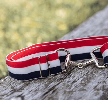 Novella Equestrian Belts The Team (Red/White/Blue) Novella Equestrian- Snaffle Bit Stretch Belts (1.5") equestrian team apparel online tack store mobile tack store custom farm apparel custom show stable clothing equestrian lifestyle horse show clothing riding clothes Novella Equestrian- Snaffle Bit Stretch Belts (1.5") horses equestrian tack store