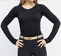 TKEQ Women's Casual Shirt XS/S TKEQ- Kennedy Seamless Long Sleeve  V Neck (Black) equestrian team apparel online tack store mobile tack store custom farm apparel custom show stable clothing equestrian lifestyle horse show clothing riding clothes TKEQ- Kennedy Seamless Long Sleeve  V Neck (Black) horses equestrian tack store
