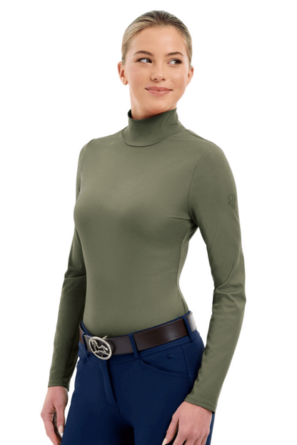 RJ Classics Sunshirt XXS / Thyme RJ Classics- Joelle Schooling Mock Neck equestrian team apparel online tack store mobile tack store custom farm apparel custom show stable clothing equestrian lifestyle horse show clothing riding clothes RJ Classics- Joelle Schooling Mock Neck horses equestrian tack store