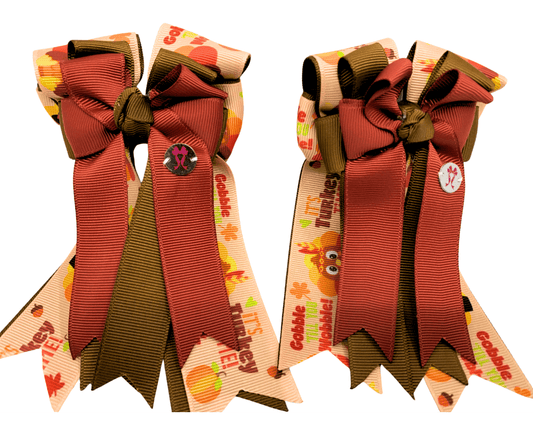 Ponytail Bows Online Show Bows PonyTail Bows- Turkey Time equestrian team apparel online tack store mobile tack store custom farm apparel custom show stable clothing equestrian lifestyle horse show clothing riding clothes PonyTail Bows- Turkey Time horses equestrian tack store
